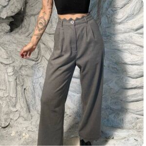 Fashion Brand Company Dark Gray Zig Zag Trousers